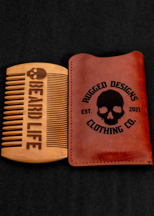 RDCC Beard Life Sandalwood Beard Comb w/ Case