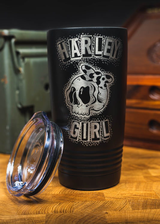 Harley Girl - Laser Etched 20 oz Tumbler