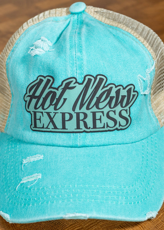 Hot Mess Express Leatherette Patch - Teal Hat