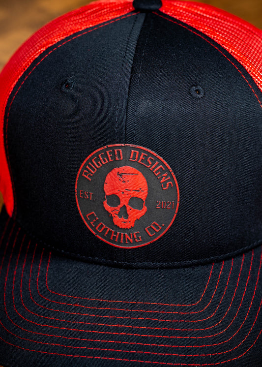 Black/Red RDCC Distressed Logo - Trucker Hat