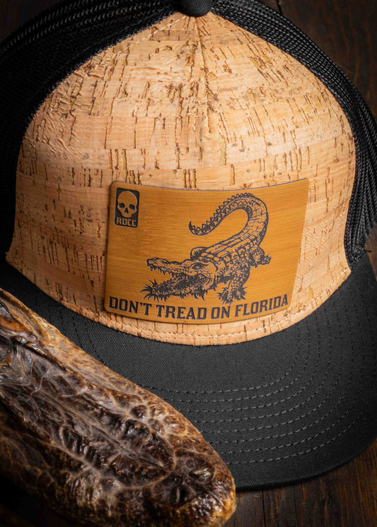 Don't Tread On Floridat - Cork Trucker Flat Bill Hat