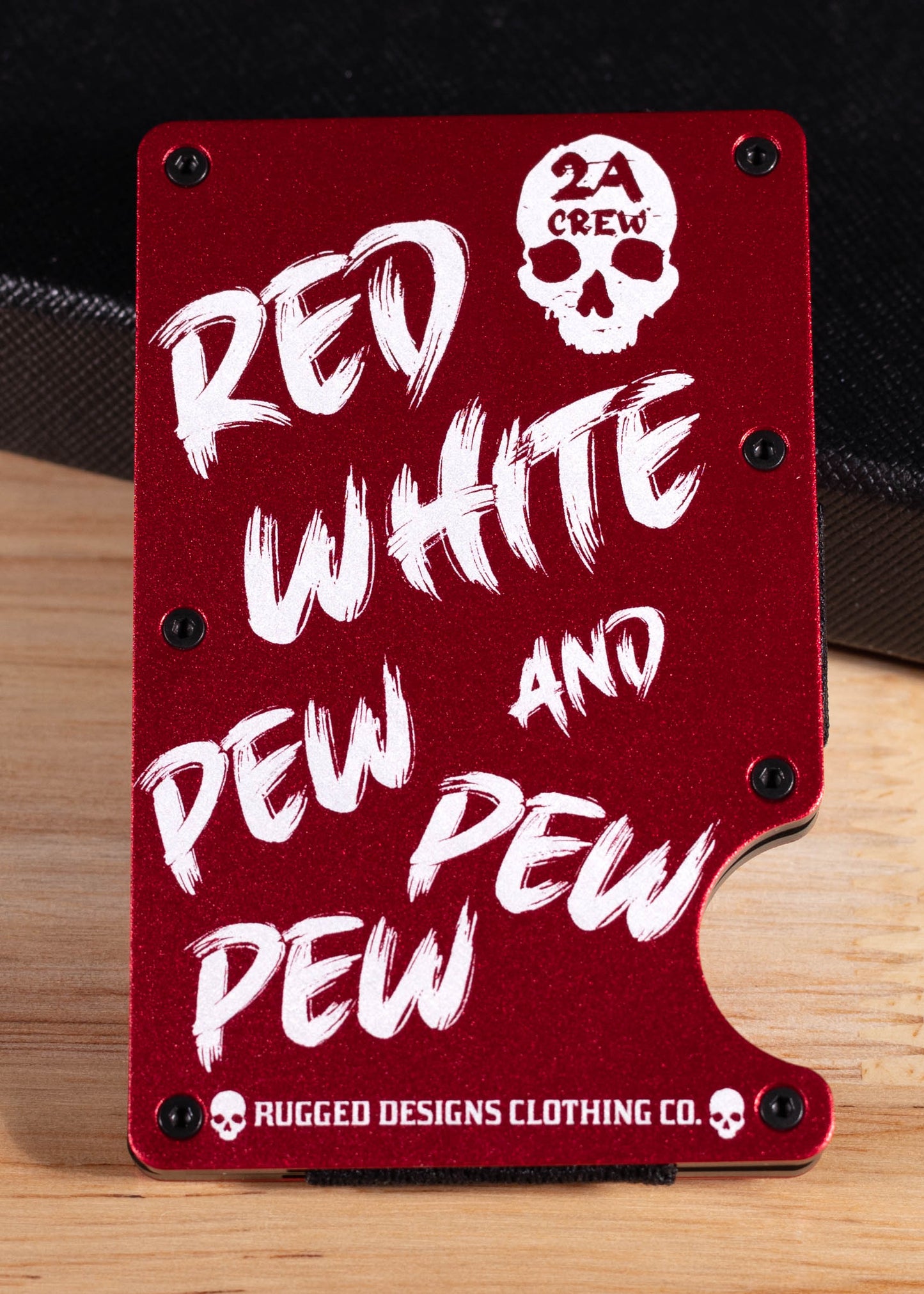 Red White And Pew Aluminum Wallet