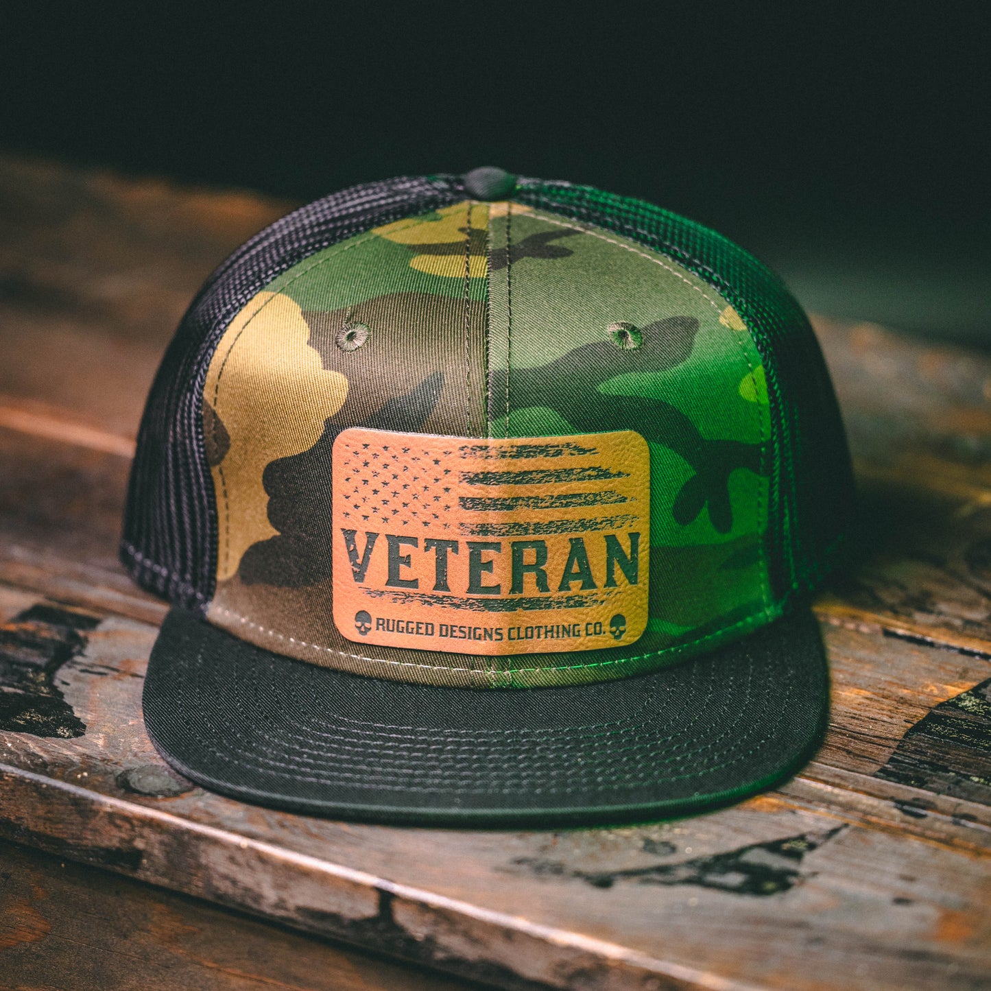 Veteran  - Trucker Flat Bill Hats