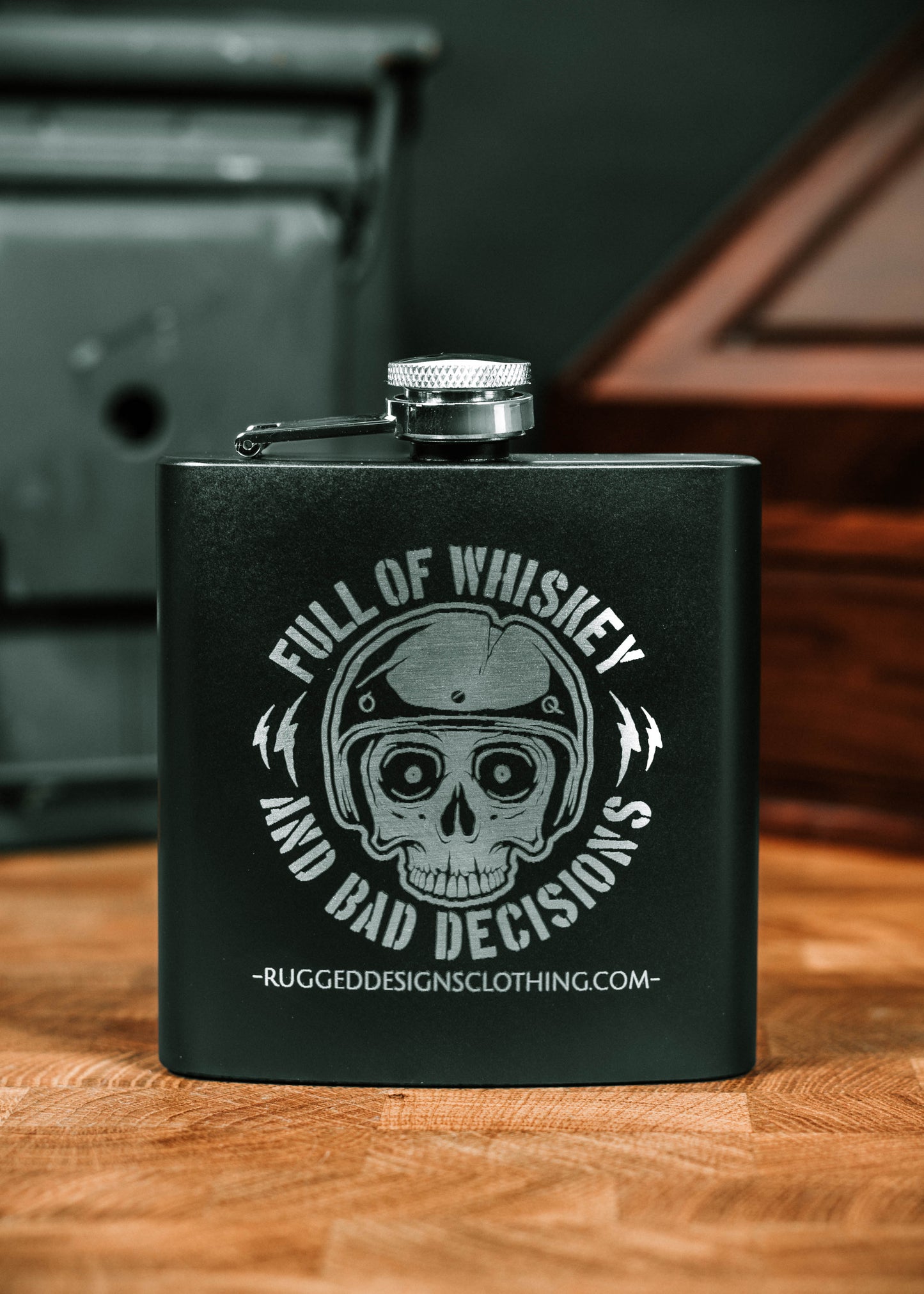 FOWABD Skull - Laser Etched 6 oz Flask