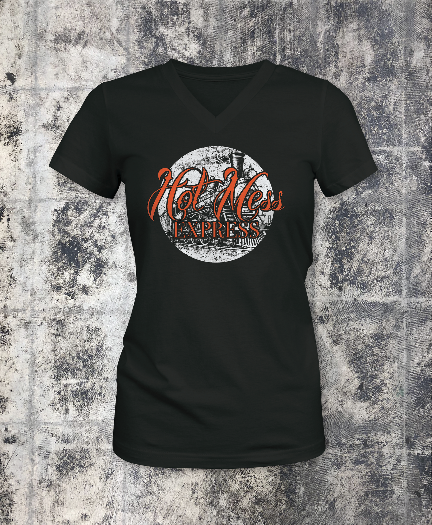 Hot Mess Express Womens V-Neck Shirt