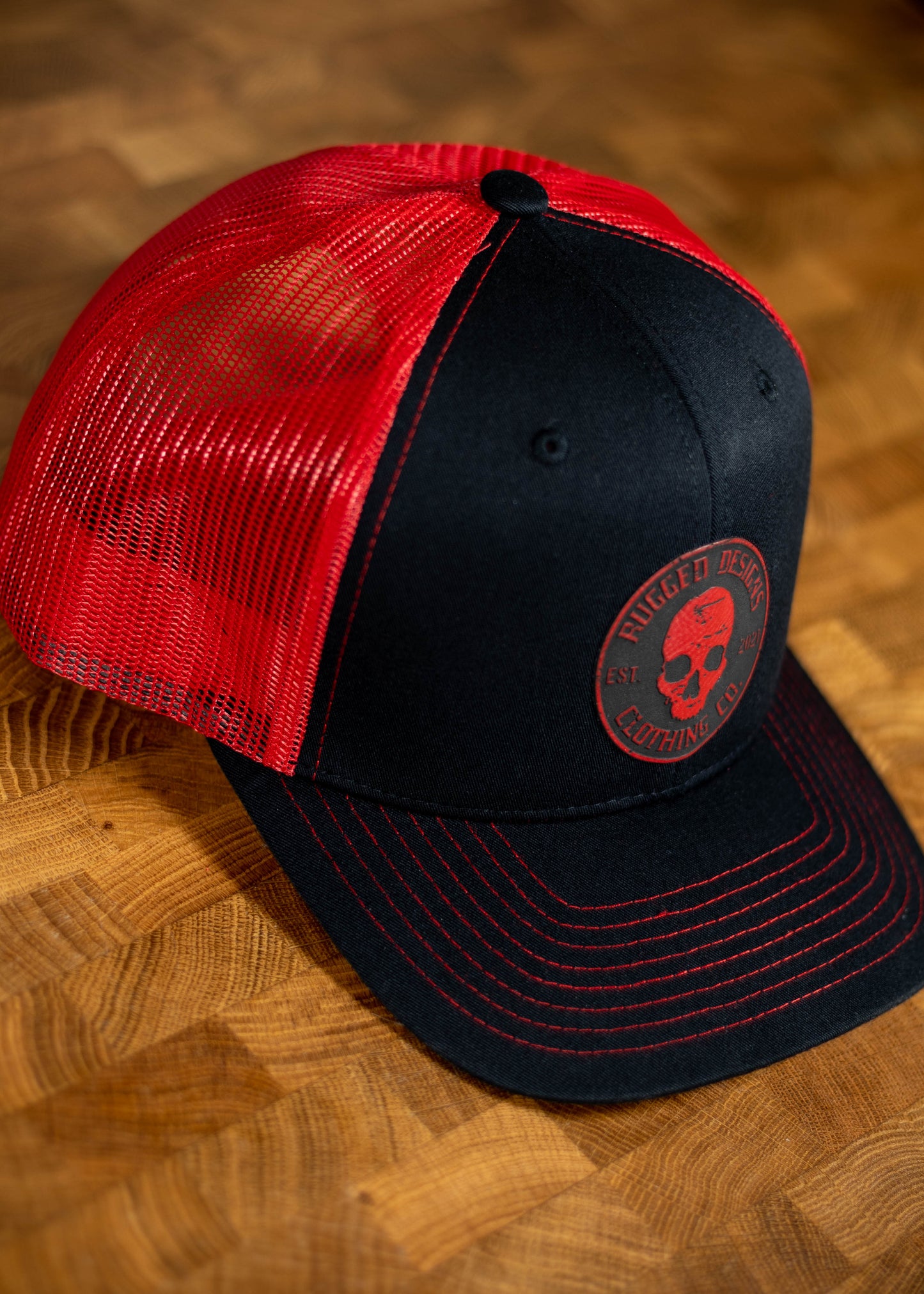 Black/Red RDCC Distressed Logo - Trucker Hat