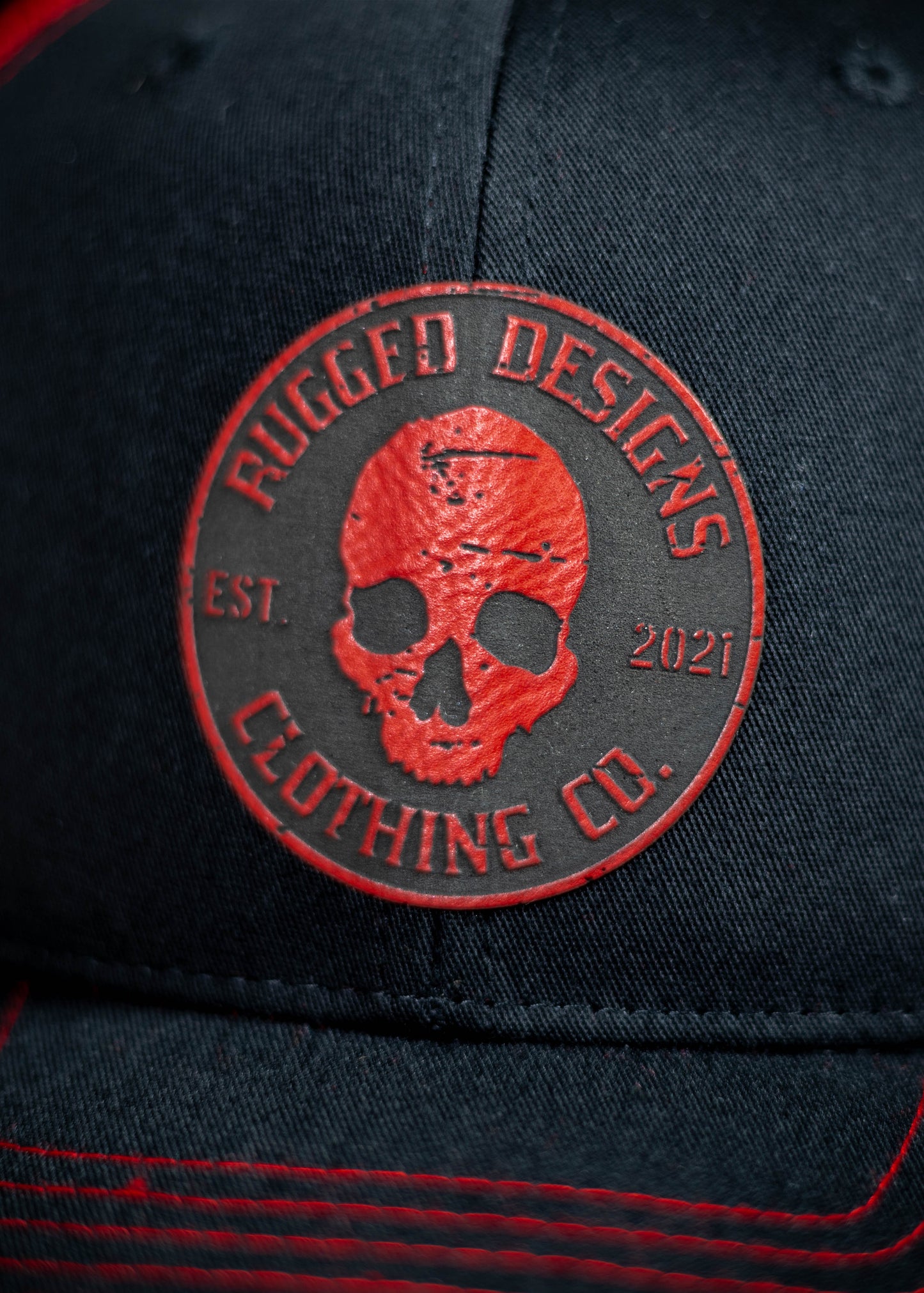 Black/Red RDCC Distressed Logo - Trucker Hat