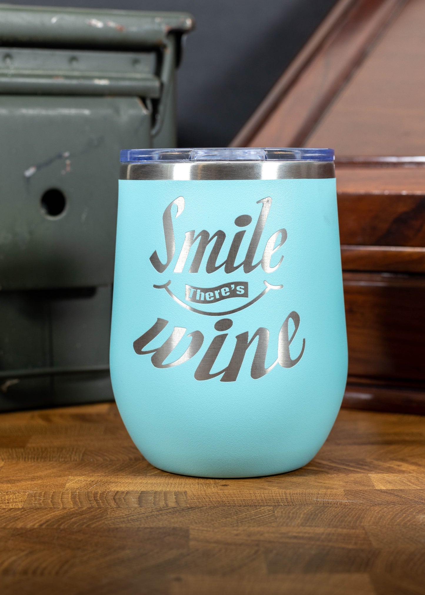 Smile There's Wine - Laser Etched 12 oz Tumbler