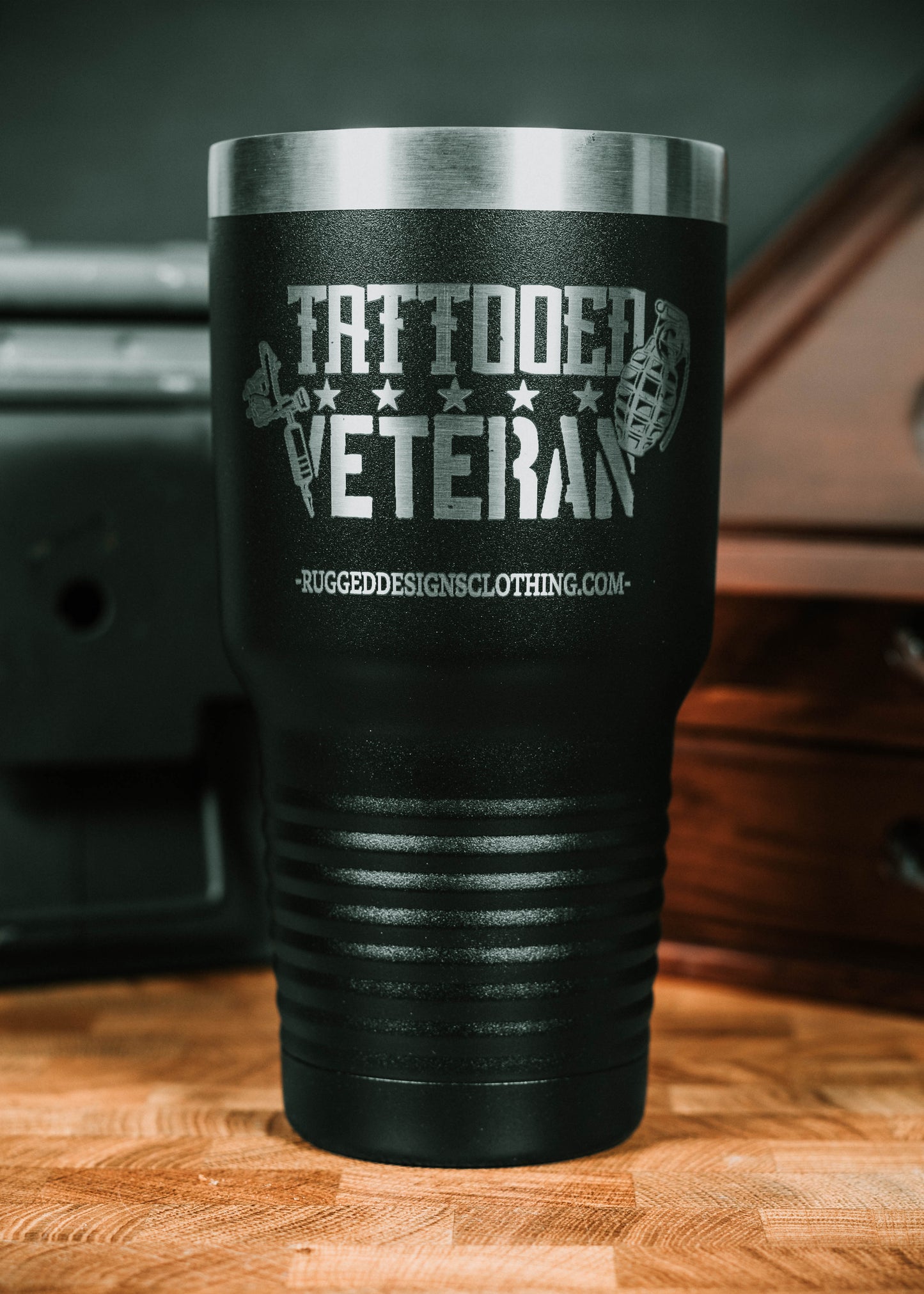 Tattooed Veteran - Laser Etched 30 oz Tumbler