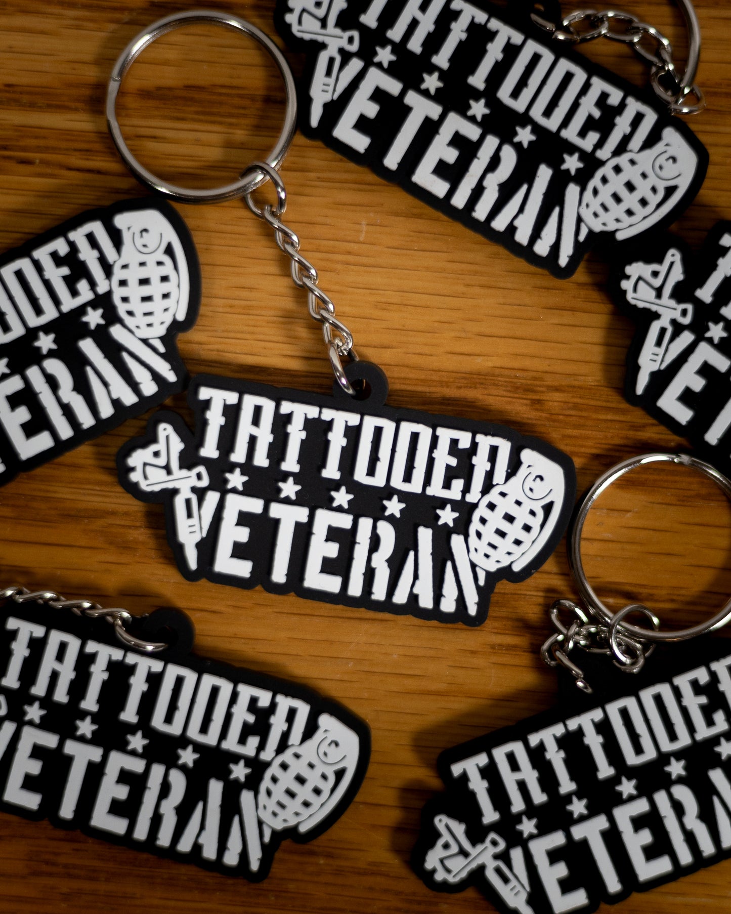 Tattooed Veteran Keychain