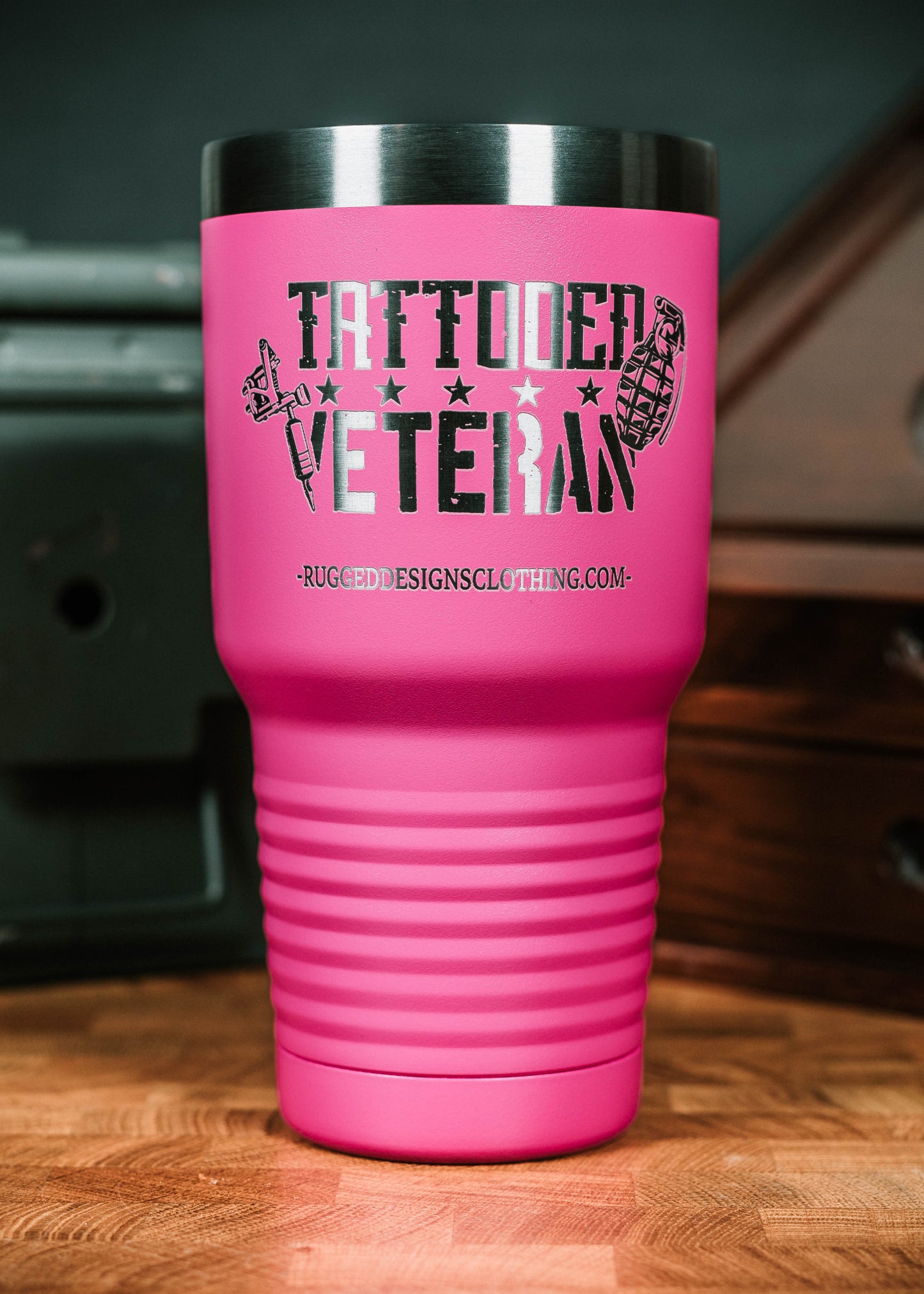 Tattooed Veteran - Laser Etched 30 oz Tumbler